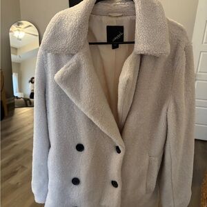 Collection B Women's White Teddy Jacket